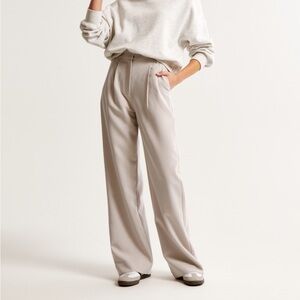 Abercrombie & fitch A&F Sloane tailored wide leg high rise pant